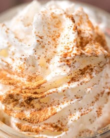Pumpkin Spice Latte Milkshake | Made with all the great pumpkin spice latte flavors, this milkshake hits both the Fall and Summer tastebuds, and will soon be your new favorite way to enjoy the pumpkin spice flavor! | https://www.thechunkychef.com | #milkshake #pumpkin #pumpkinspice #latte #frozen