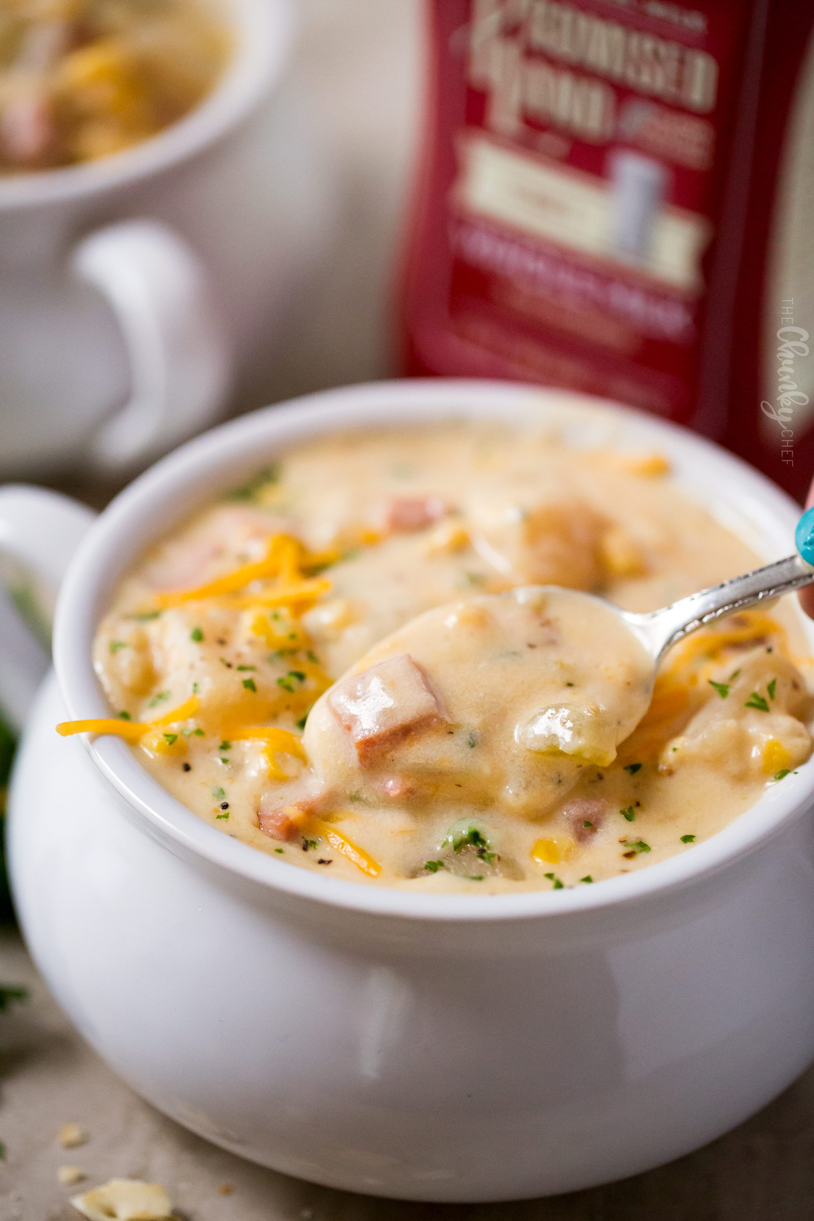 Slow Cooker Cheesy Ham and Potato Soup