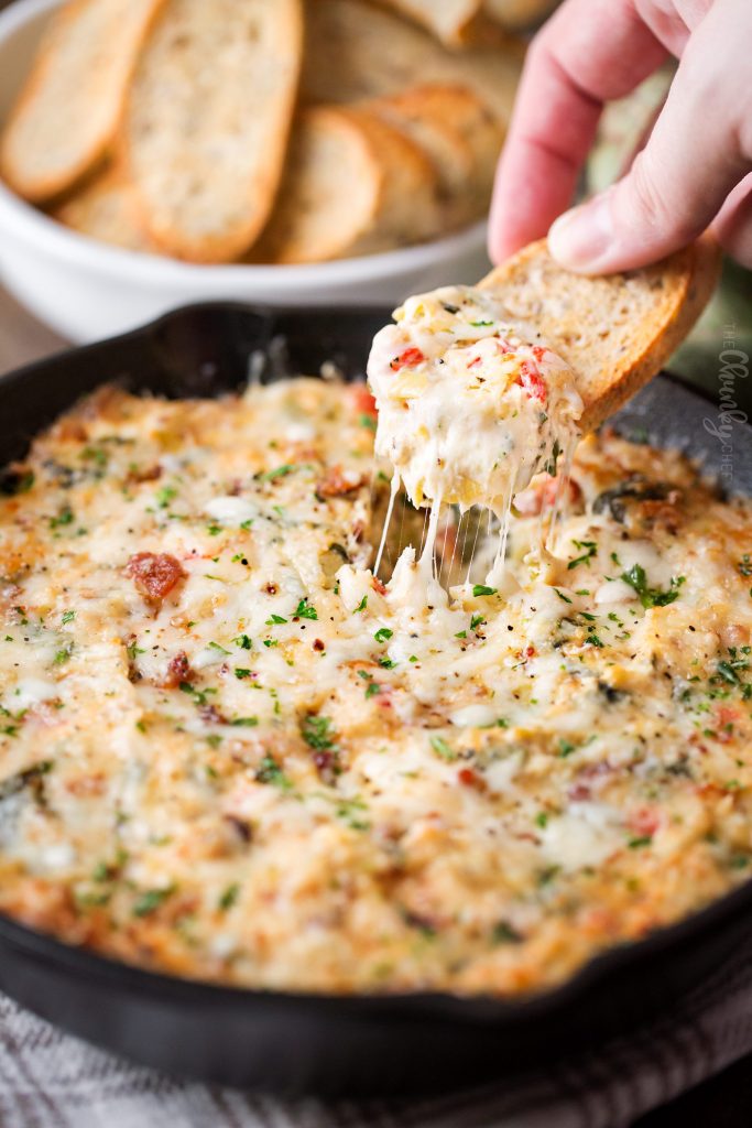 Asiago and Spinach Artichoke Dip The Chunky Chef