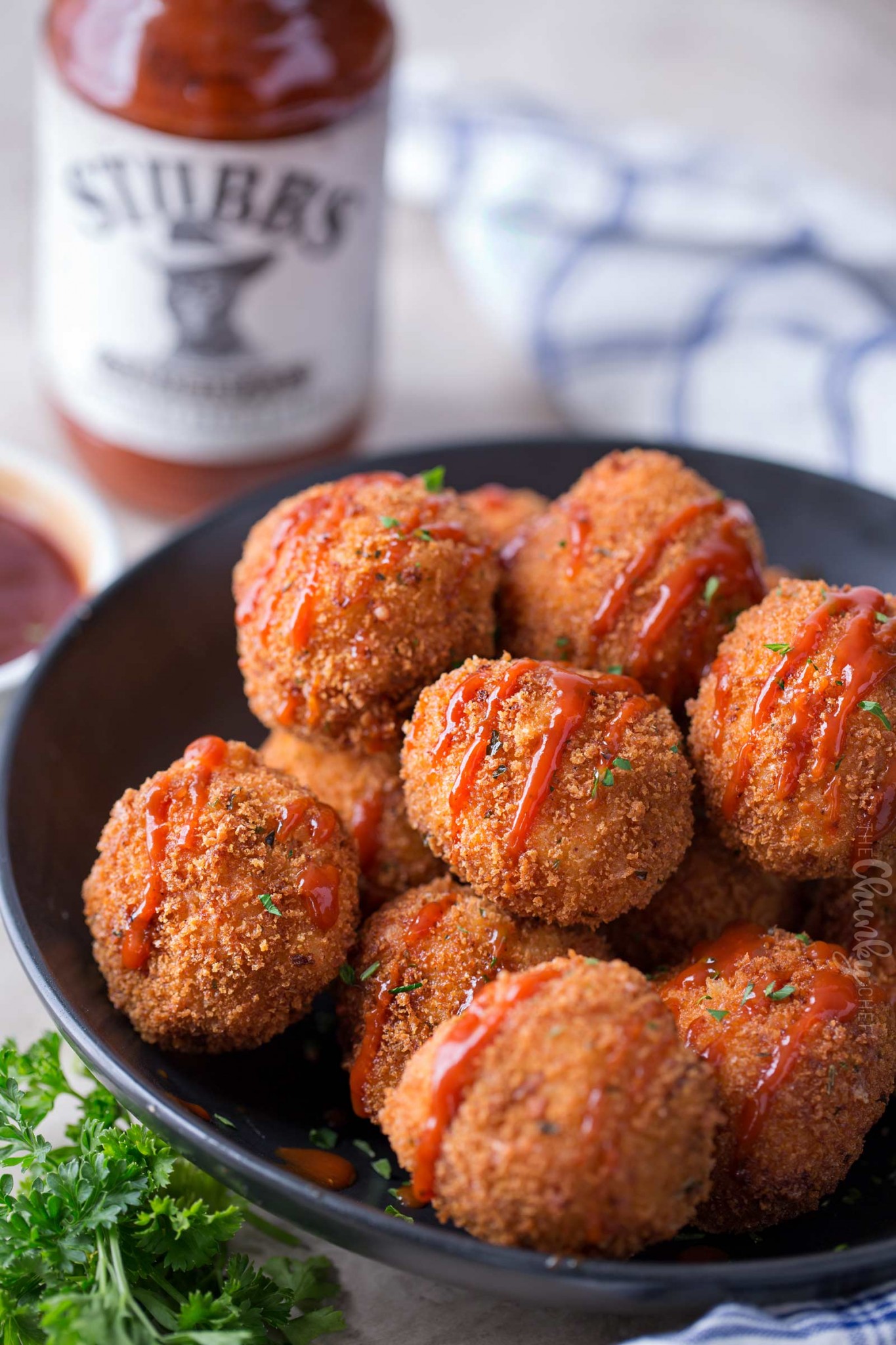BBQ Pulled Pork Fried Mac and Cheese Bites The Chunky Chef