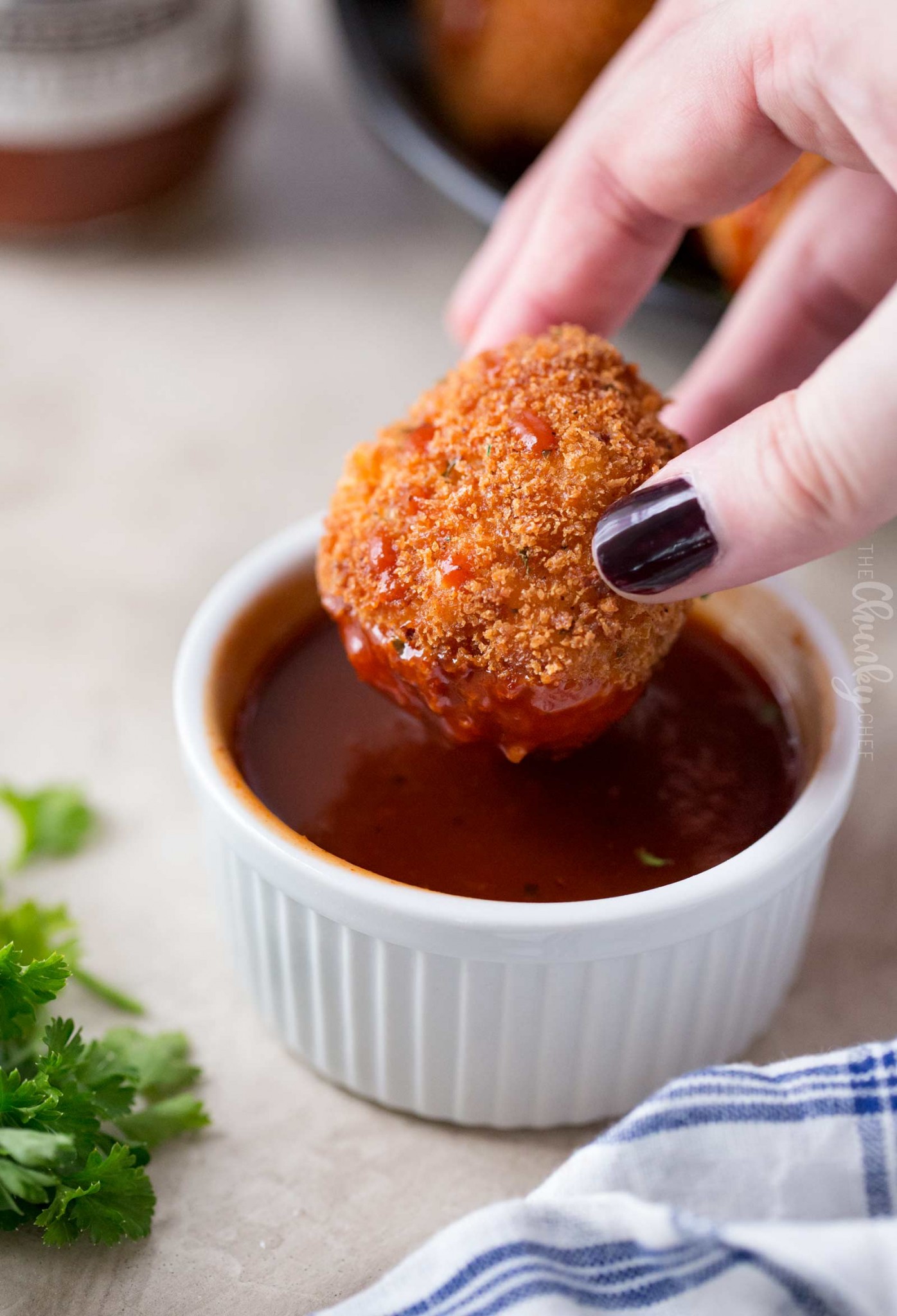 BBQ Pulled Pork Fried Mac and Cheese Bites The Chunky Chef