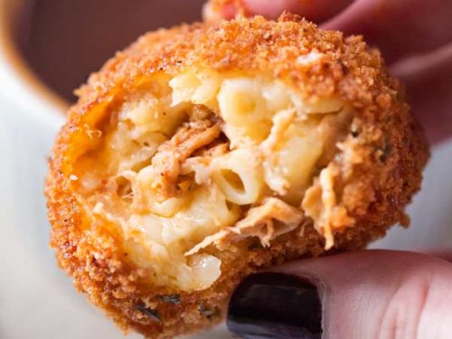 BBQ Pulled Pork Fried Mac and Cheese Bites