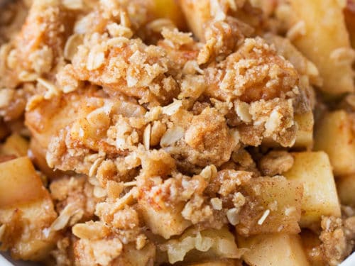 Apple Crisp with Fresh Apples - Dessert for Two