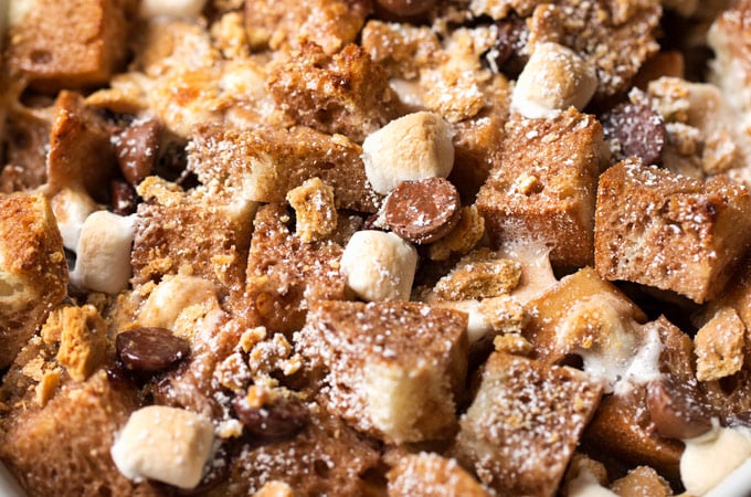 Overnight S'mores French Toast Casserole
