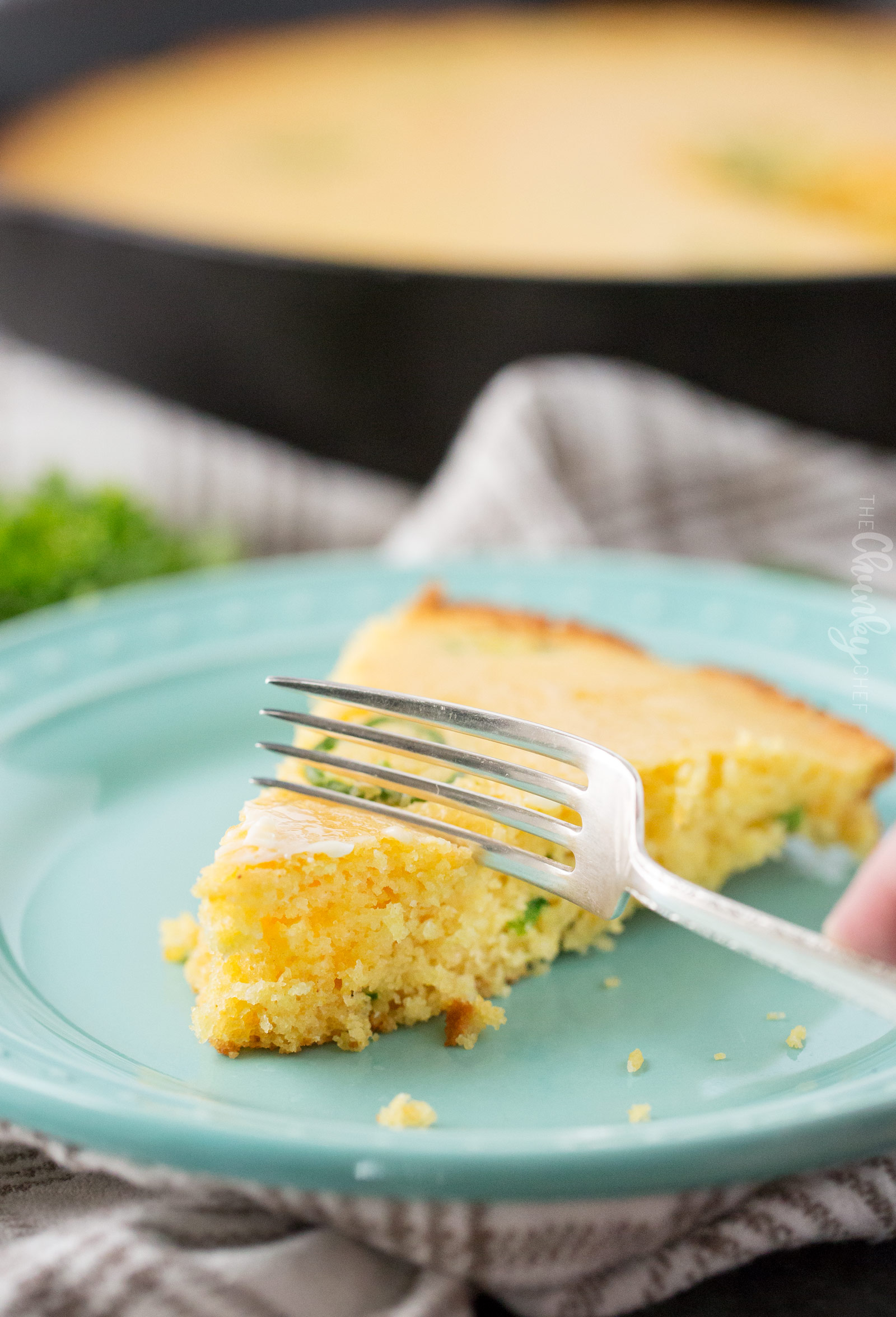 SkilletJalapenoCheddarHomemadeCornbread6 The Chunky Chef