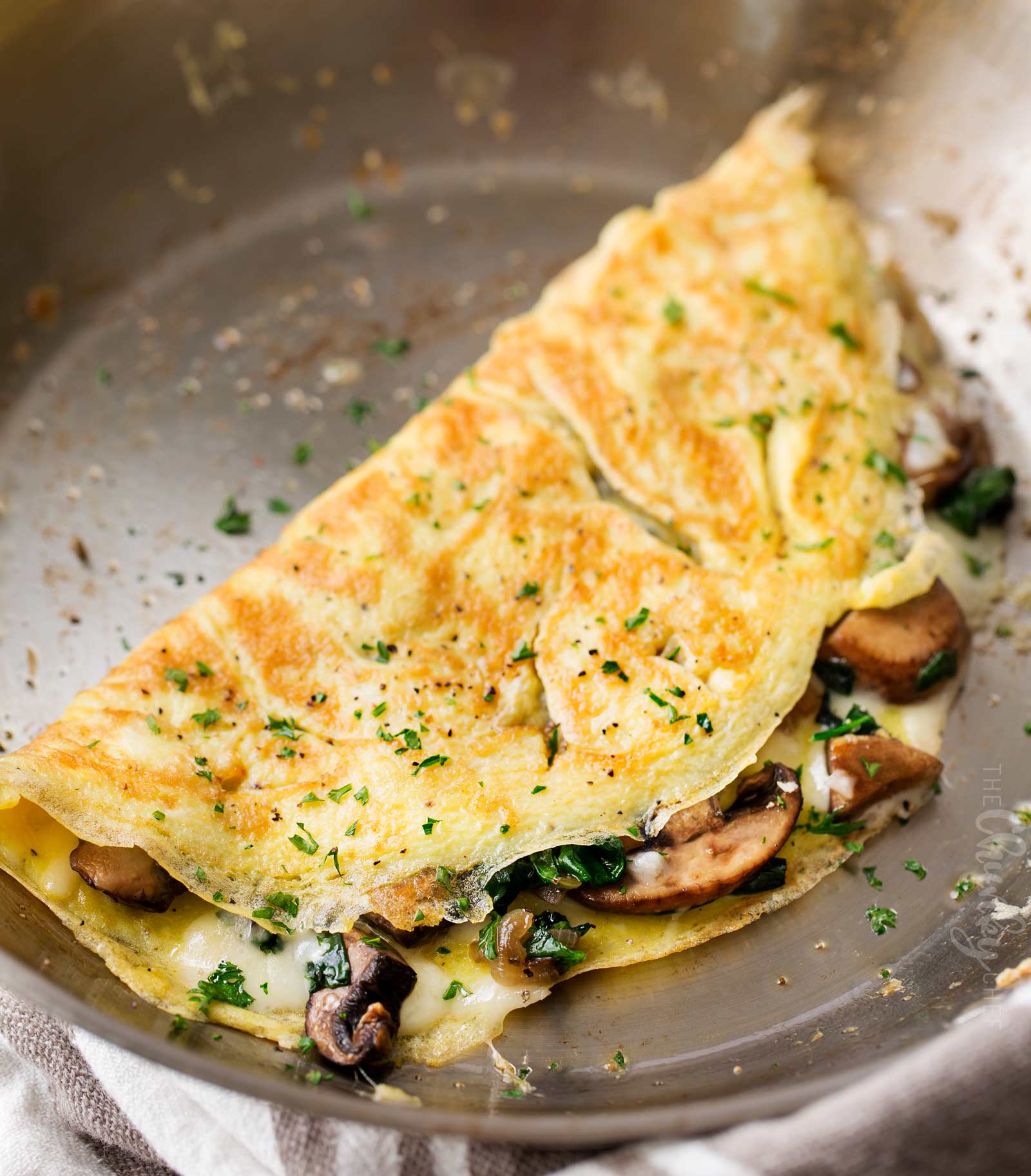 Omelette aux champignons et épinards au fromage | Lima