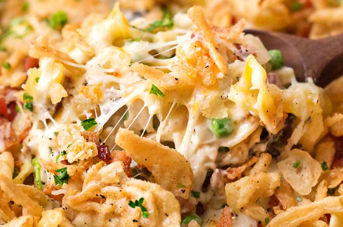 Loaded Cheesy Chicken Noodle Casserole