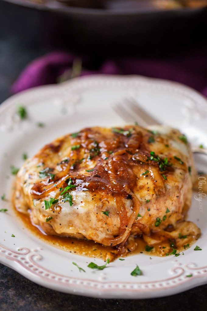 French Onion Pork Chops (easy one pan meal!) - The Chunky Chef