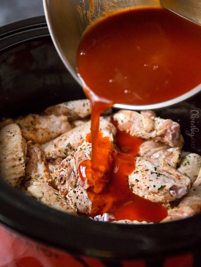 Slow Cooker Honey Buffalo Wings The Chunky Chef