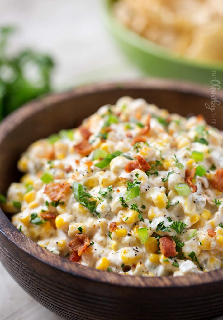 Slow Cooker Spicy Creamy Corn Dip - The Chunky Chef