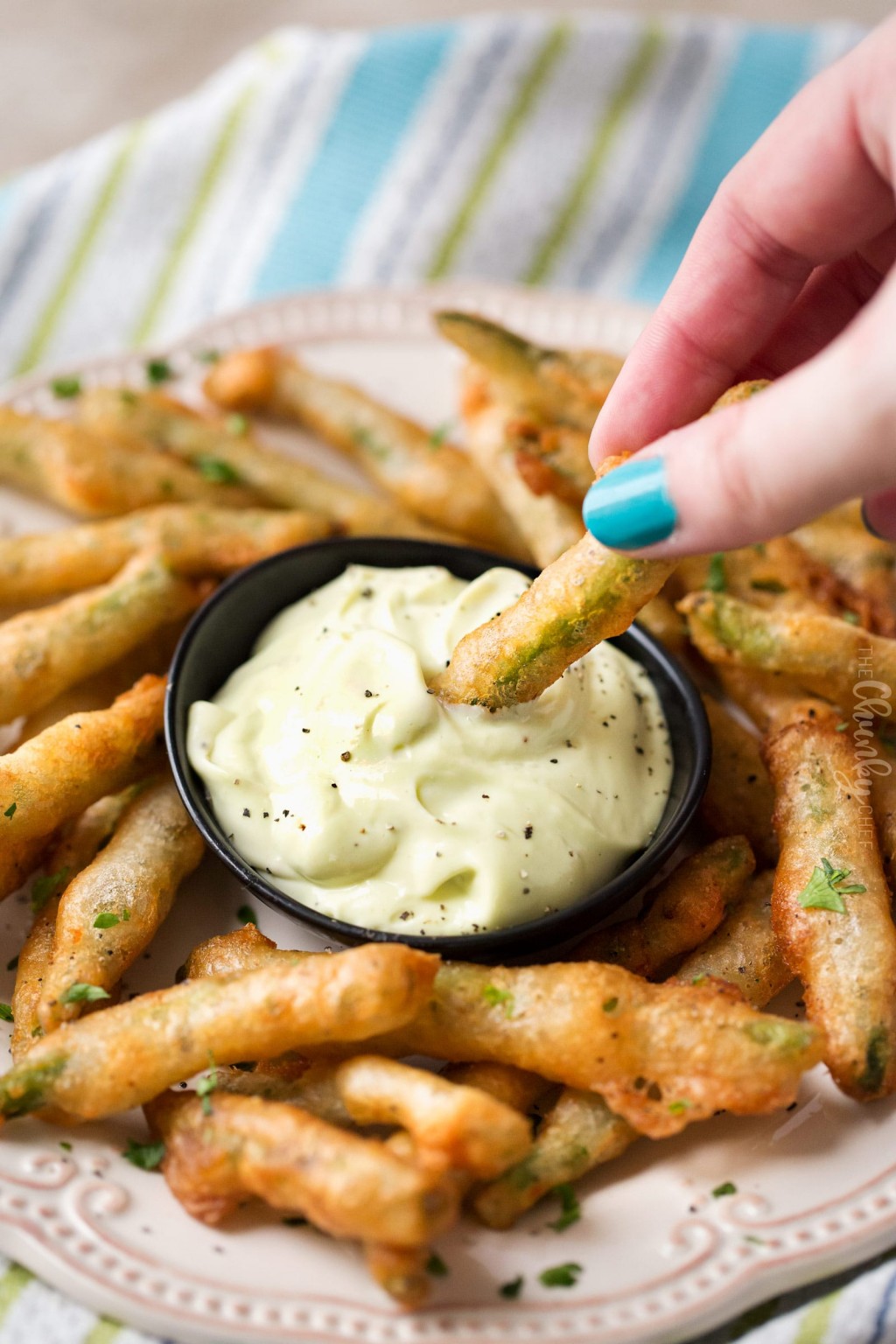 Beer Battered Fried Green Beans The Chunky Chef