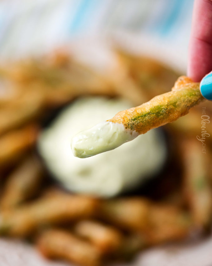 Beer Battered Fried Green Beans The Chunky Chef