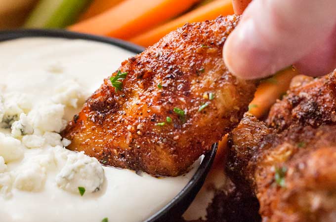 Oven Baked Buffalo Chicken Wings with Dry Rub - Veronika's Kitchen