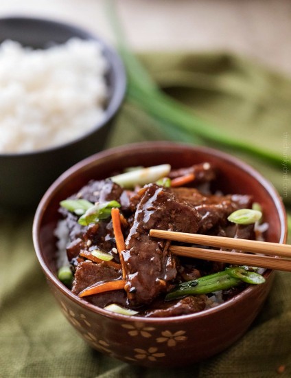 Easy Slow Cooker Mongolian Beef Recipe - The Chunky Chef