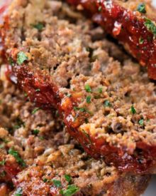Glazed Chipotle Meatloaf Recipe | Not your average meatloaf recipe, this glazed chipotle meatloaf is packed with bold flavors like chipotle peppers, pepper jack cheese, chili powder and cumin! Slow cooker instructions too! | The Chunky Chef | #meatloaf #beefrecipes #groundbeefrecipes #chipotle #spicy #comfortfood #meatloafrecipe