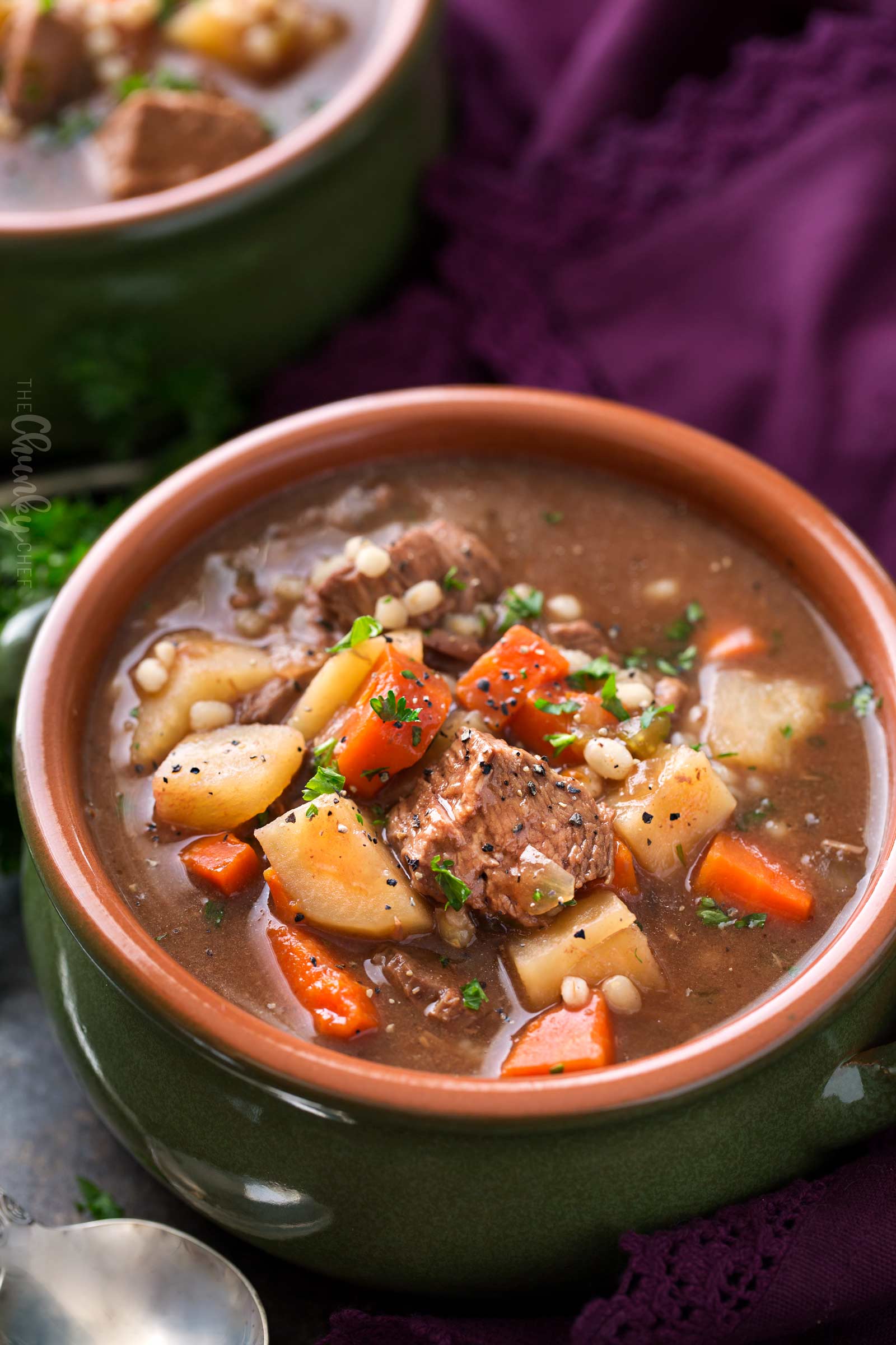 Slow Cooker Beef Barley Soup Recipe 5 The Chunky Chef