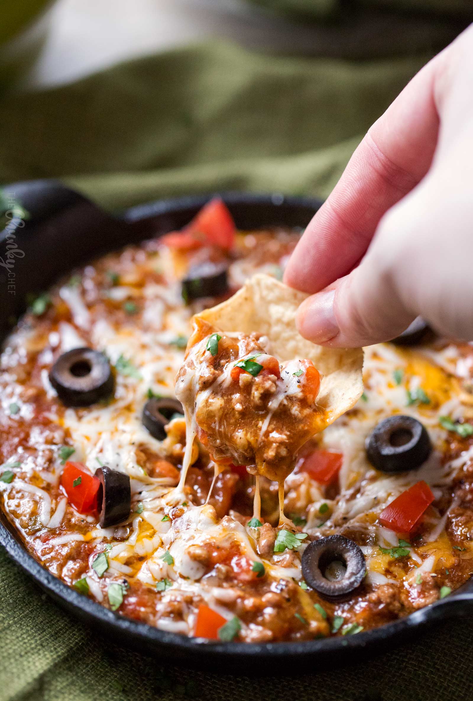 The Most Delicious Slow Cooker Taco Dip - Oh Sweet Basil