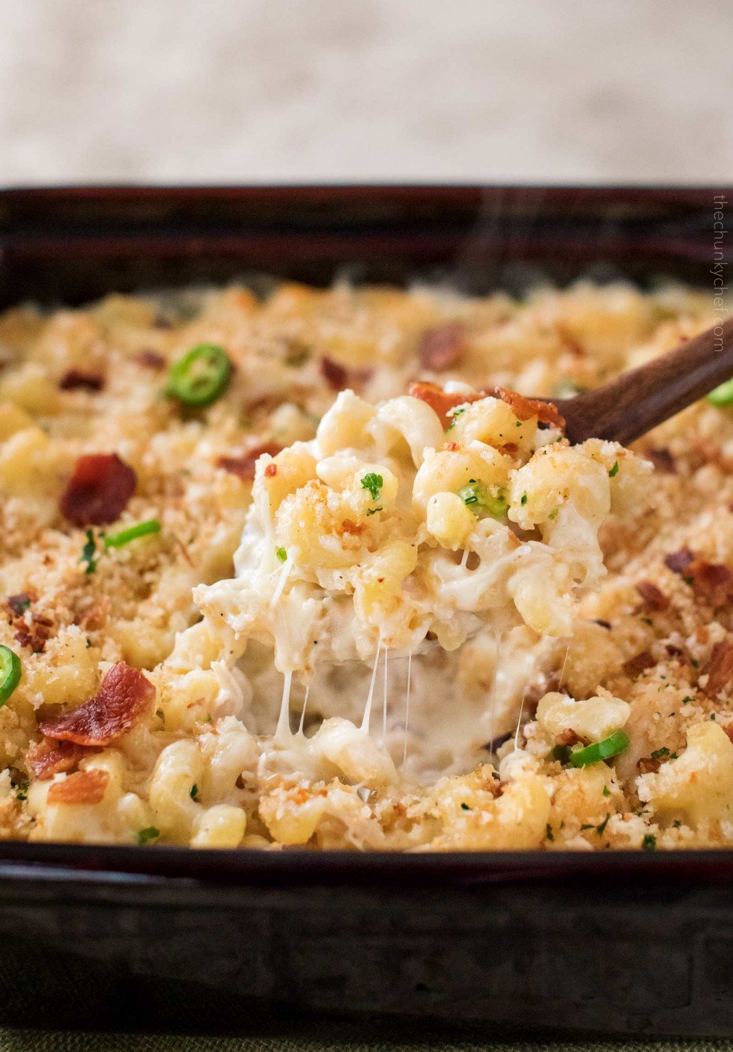 Baked Jalapeño Popper Mac and Cheese The Chunky Chef