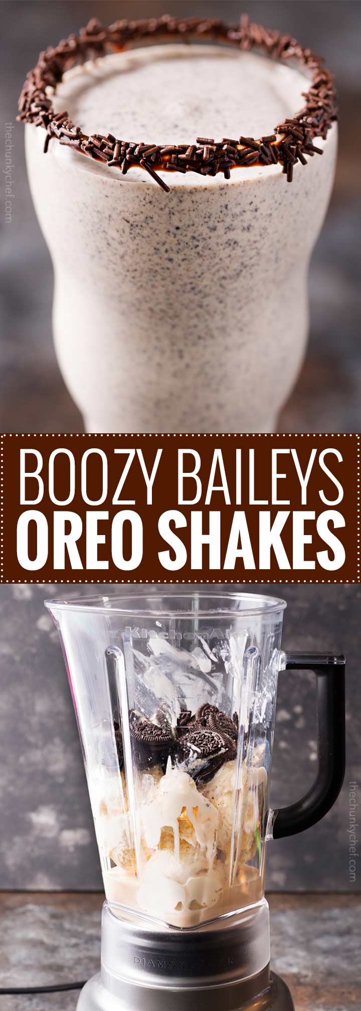 Cookies and cream flavors abound in this boozy oreo milkshake recipe! Blended with both Baileys and vanilla vodka, the taste is second to none, and will satisfy any sweet craving! | #milkshake #oreo #cookiesandcream #boozy #baileys #frozen #recipe