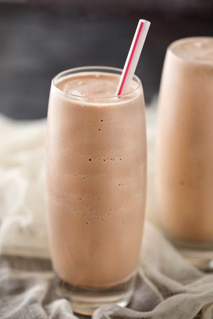 Glass of copycat Wendys frosty recipe