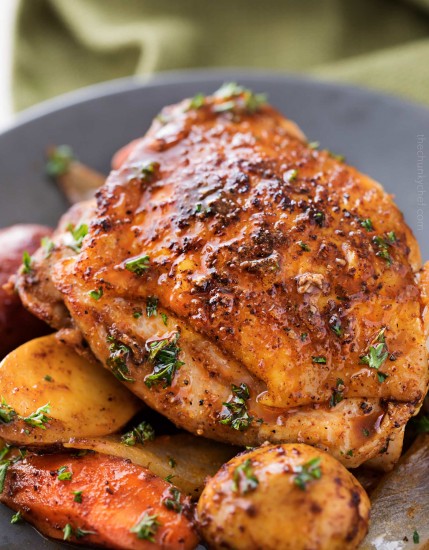 Slow Cooker Harissa Chicken - The Chunky Chef