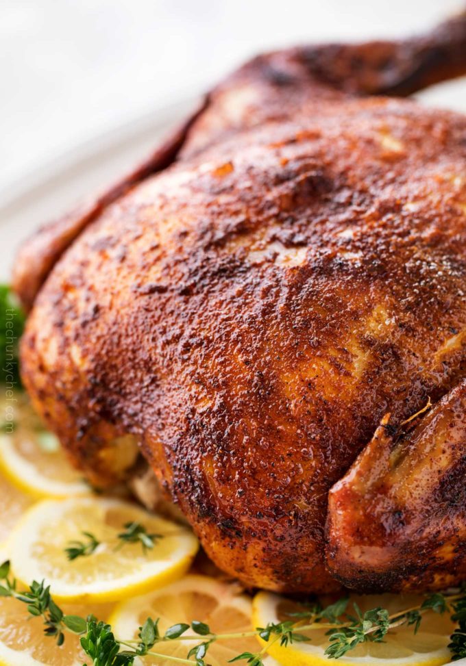 This rotisserie chicken is so easy to make in the slow cooker... with just 5 minutes of prep!