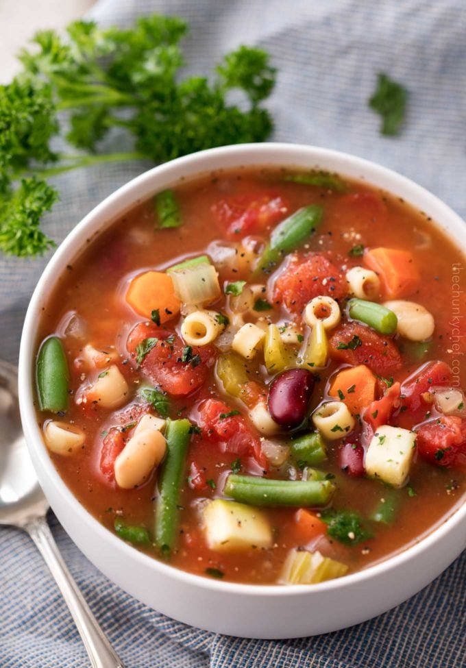 Hearty Slow Cooker Minestrone Soup The Chunky Chef