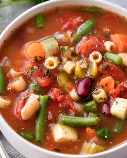 Hearty Slow Cooker Minestrone Soup The Chunky Chef