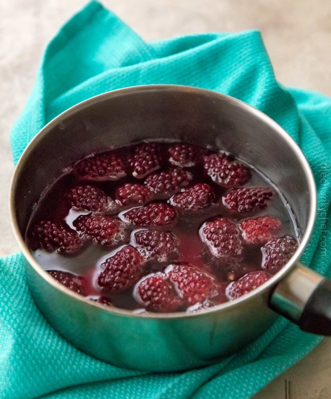 Homemade blackberry simple syrup