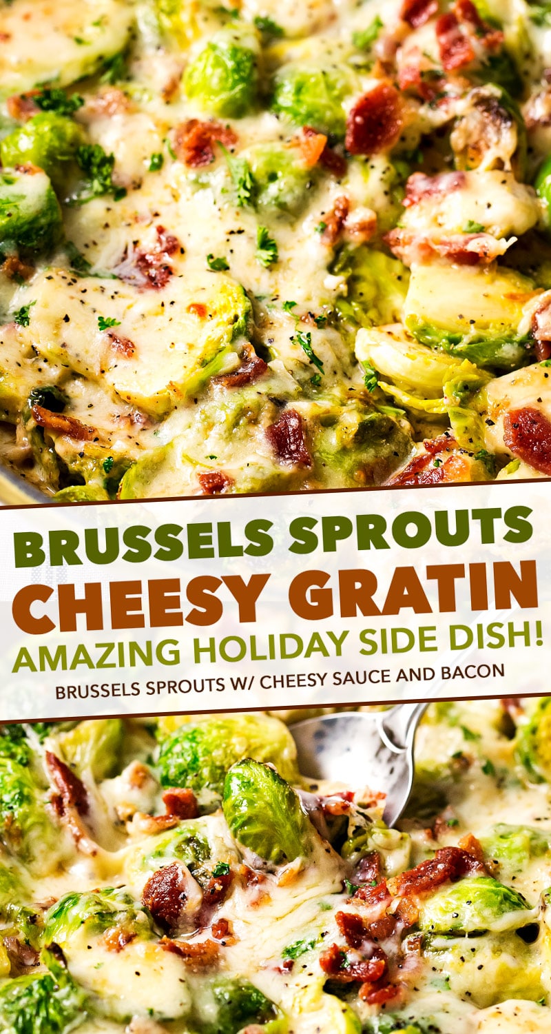 Brussels Sprouts Gratin (holiday side dish!) The Chunky Chef