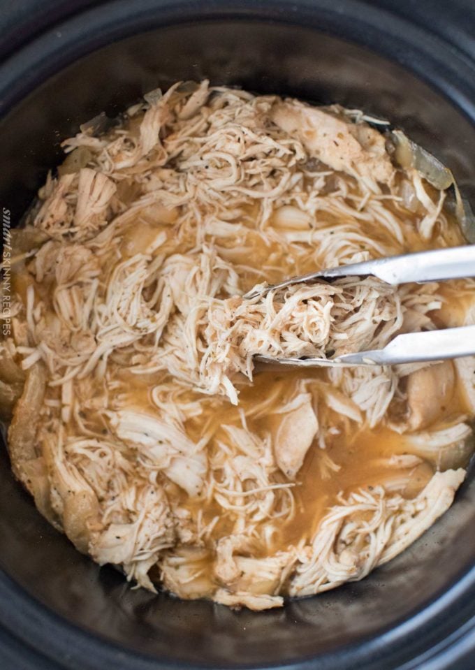 Shredded chicken in crockpot