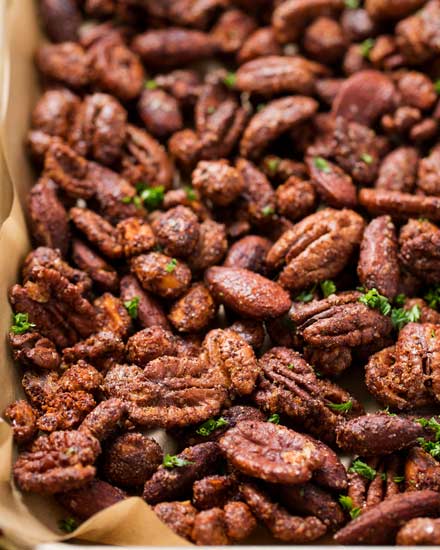 Once you try a few of these mouthwatering barbecue flavored roasted nuts, you'll never buy flavored nuts again! Homemade tastes so much better! #mixednuts #roastednuts #spicednuts #bbq #barbeque #barbecue #barfood #snackfoods #partyfood