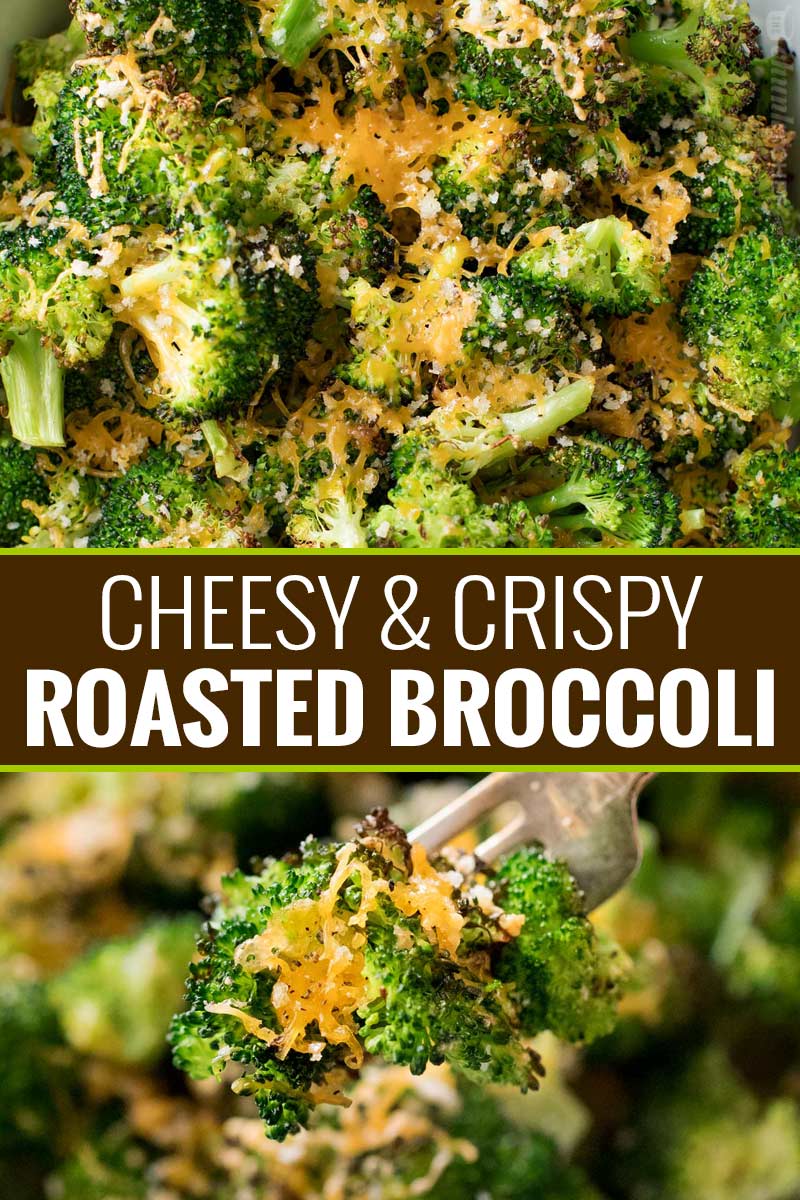 Simple ingredients and an easy 5 minutes of prep is all it takes to get this mouthwatering roasted broccoli in the oven!  You'll love the cheesy topping, and even non-veggie lovers will go crazy over this healthy side dish!! #broccoli #roastedbroccoli #weightwatchers #freestyle #smartpoints