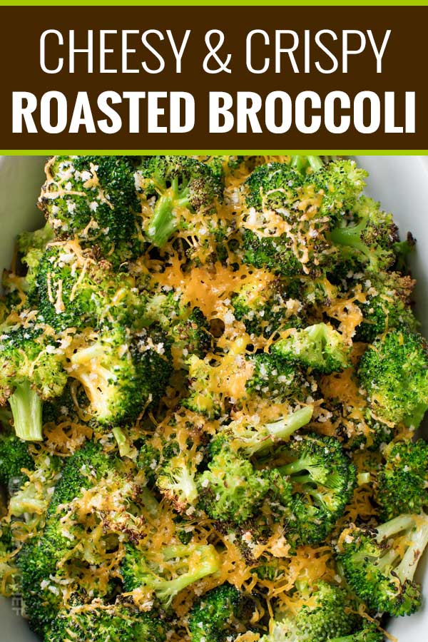 Simple ingredients and an easy 5 minutes of prep is all it takes to get this mouthwatering roasted broccoli in the oven!  You'll love the cheesy topping, and even non-veggie lovers will go crazy over this healthy side dish!! #broccoli #roastedbroccoli #weightwatchers #freestyle #smartpoints