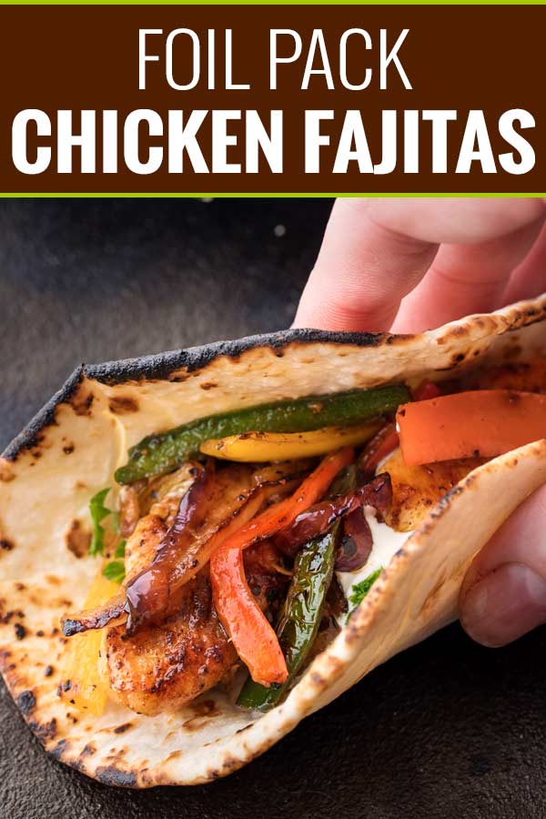 Chicken Fajita Foil Packs are the perfect easy meal for summer cookouts or a camping trip!  Loaded with smoky flavors and classic chicken fajita ingredients, this low carb meal is tasty and fun to make! #chickenfajitas #fajitas #foilpack #hobopack #foilpackets #grilling #chickenrecipe #lowcarb #keto