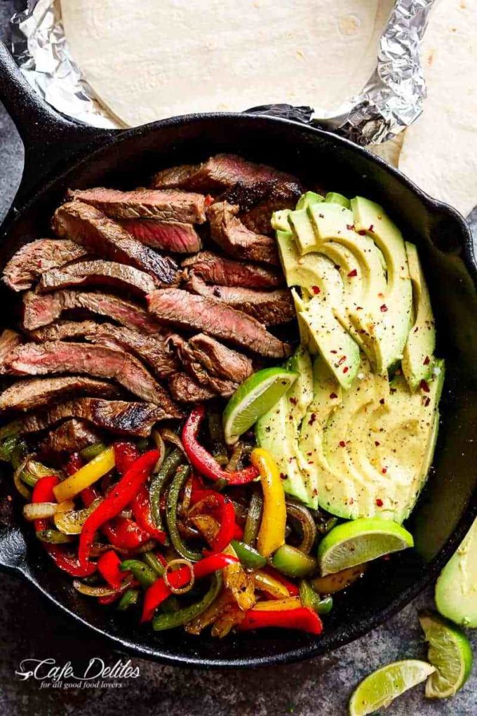 Chili Lime Steak Fajitas