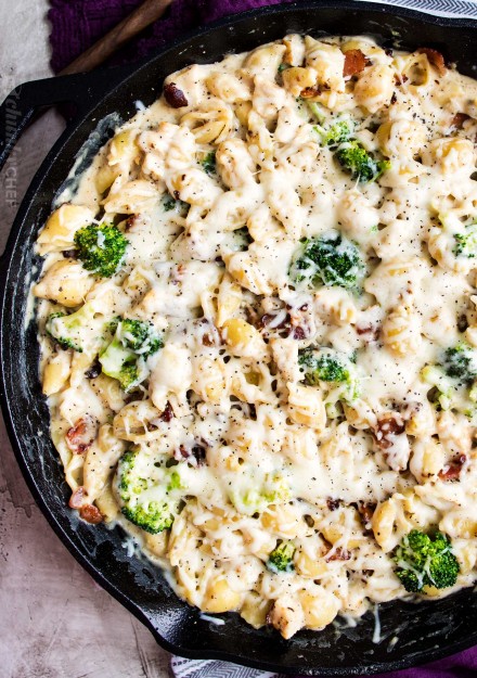 Cheesy Chicken Casserole with Broccoli and Bacon - The Chunky Chef
