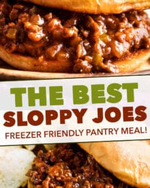 Perfect for quick dinner, these family-favorite homemade sloppy joes are ready in 30 minutes or less!  The silky rich sauce is ultra flavorful with a zesty kick! #sloppyjoes #weeknight