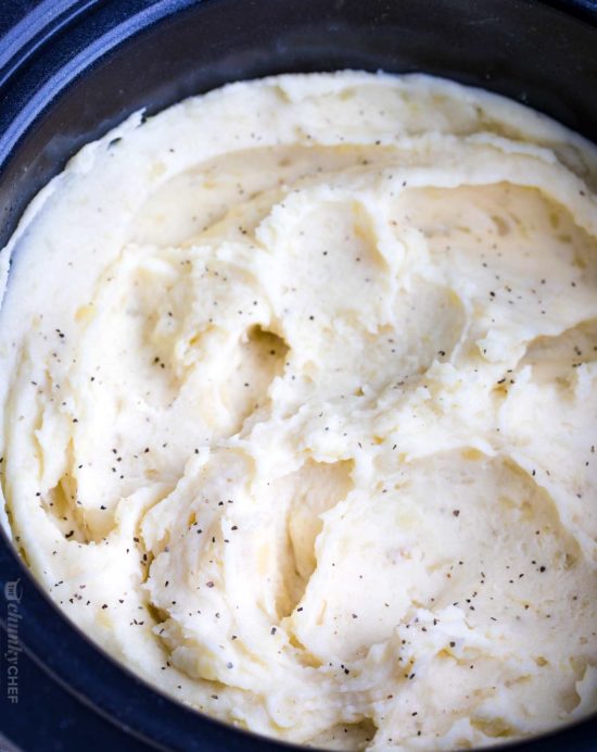 Homestyle Crockpot (No-Boil) Mashed Potatoes - The Chunky Chef