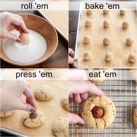 Peanut Butter Blossoms Cookie Recipe - The Chunky Chef