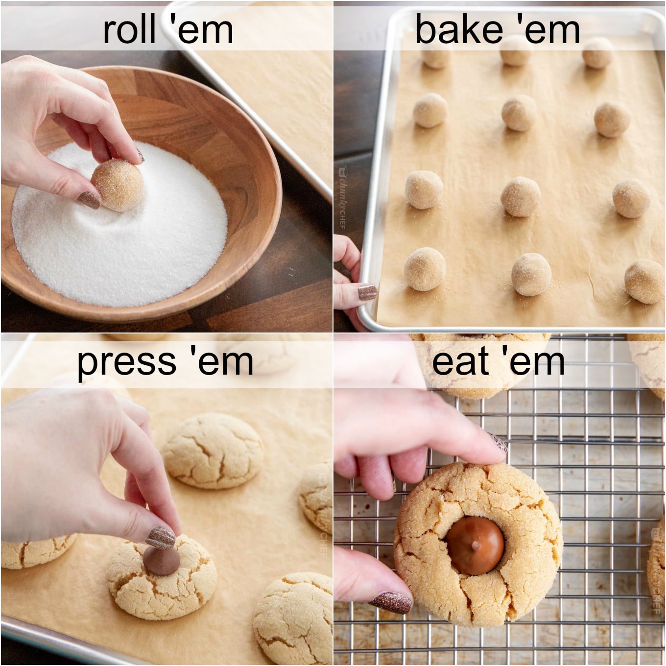 Peanut Butter Blossoms Cookie Recipe The Chunky Chef
