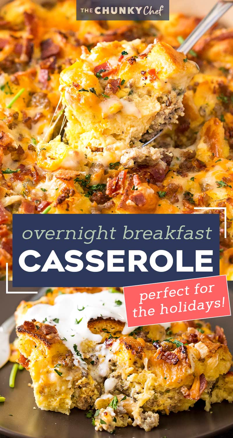 Loaded Overnight Breakfast Casserole The Chunky Chef
