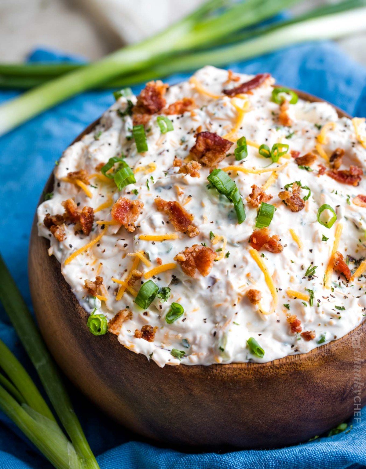 Creamy Bacon Cheese Dip (No Bake) - The Chunky Chef