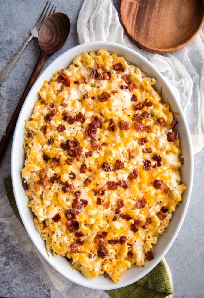 Chicken Bacon Ranch Mac and Cheese Casserole The Chunky Chef