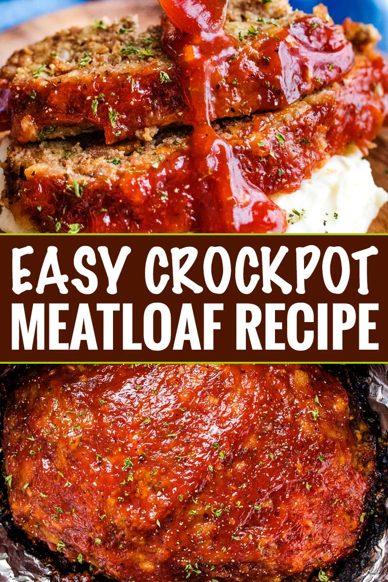 The Best Crockpot Meatloaf is a way to enjoy classic comfort food, even on a busy weeknight!  Moist and tender, this meatloaf recipe is always a family favorite! #meatloaf #crockpot #slowcooker #comfortfood #weeknightrecipe #dinnerrecipe #beef #groundbeef #family