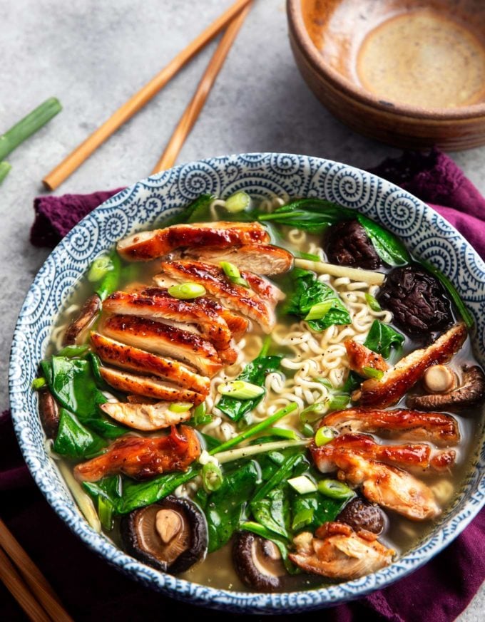 Bowl of chicken ramen