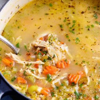 Fresh and light, this Lemon Chicken Orzo Soup is made in about 30 minutes, which makes it a perfect weeknight dinner recipe! #soup #dinnerrecipe #orzo #lemonchicken #chickensoup #stovetop #souprecipe #easyrecipe #weeknight #30minutemeal