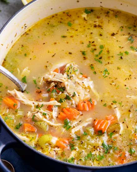 Fresh and light, this Lemon Chicken Orzo Soup is made in about 30 minutes, which makes it a perfect weeknight dinner recipe! #soup #dinnerrecipe #orzo #lemonchicken #chickensoup #stovetop #souprecipe #easyrecipe #weeknight #30minutemeal