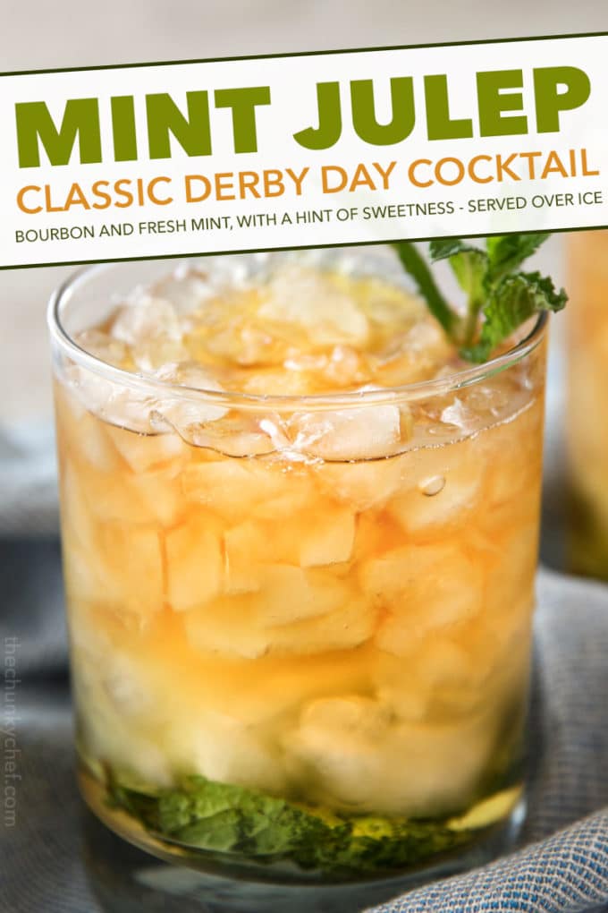 This Southern mint julep recipe is pretty close to the iconic Derby Day cocktail, made with simple syrup, Kentucky bourbon, fresh mint, and crushed ice.  Cool and refreshing, it's perfect on a summer day! #mintjulep #bourbon #derbyday #cocktail #mint #kentucky #southern #sipper