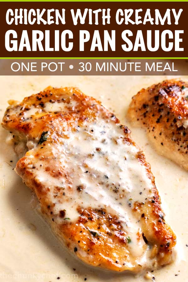 One Pan Creamy Garlic Chicken Breasts Quick Easy The Chunky Chef